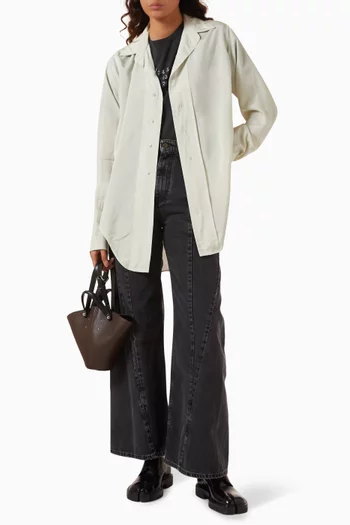 Dropped Hem Shirt in Viscose-rayon