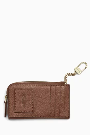 The Top Zip Multi Wallet in Grained Leather