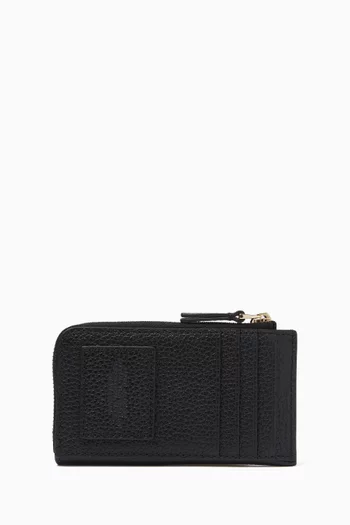 The Top Zip Multi Wallet in Grained Leather