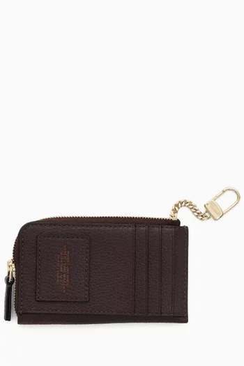 The Top Zip Multi Wallet in Grained Leather