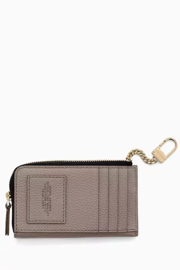 The Top Zip Multi Wallet in Grained Leather