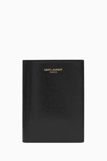 Credit Card Wallet in Coated Bark Leather