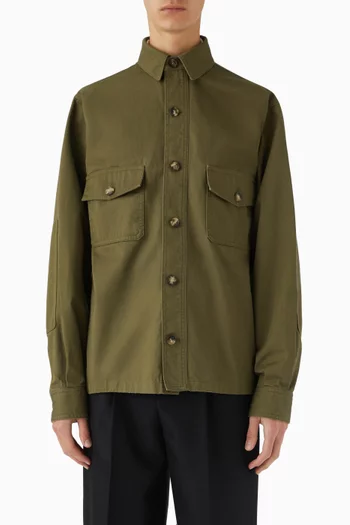 Overshirt in Cotton Twill
