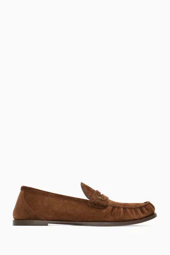 Laurent Penny Loafers in Suede
