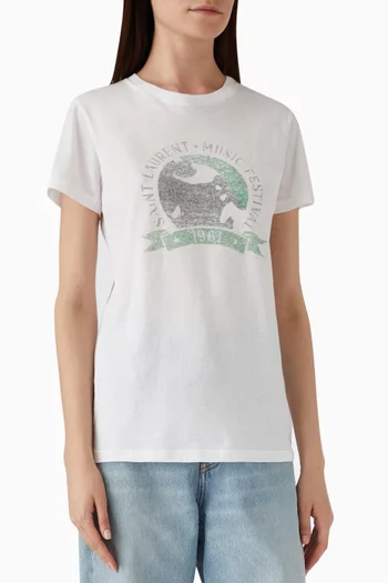 Music Festival T-Shirt in Cotton