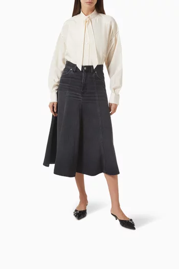The Emma 35 Kitten Mules in Patent Leather