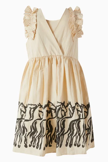 Cicely Horse-print Dress in Organic Cotton
