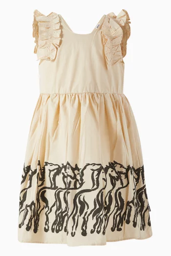 Cicely Horse-print Dress in Organic Cotton