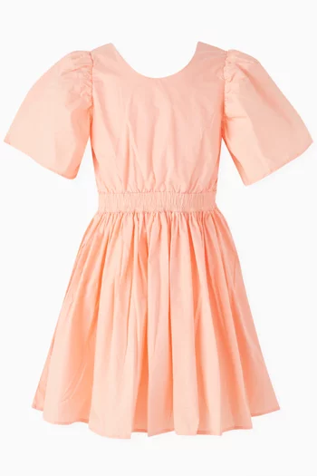 Cally Flared Dress in Organic Cotton-poplin