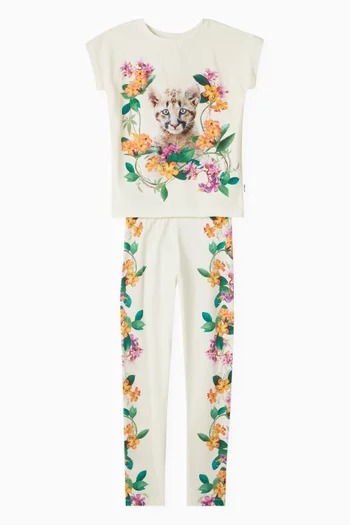 Niki Floral-print Leggings in Organic Cotton