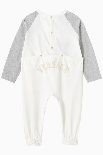 Tartan Love Teddy Baby Sleepsuit in Cotton