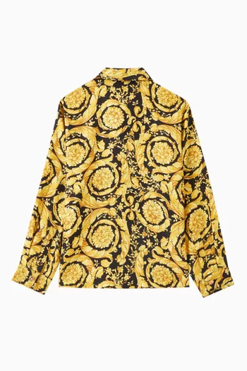 Barocco Print Shirt in Silk