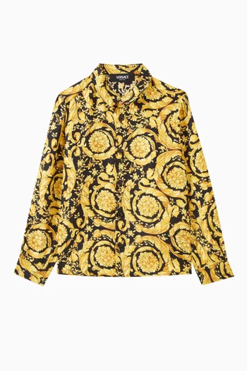 Barocco Print Shirt in Silk