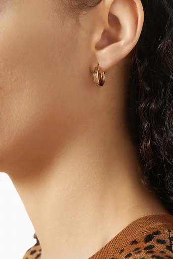 Greca Hoop Earrings in Gold-tone Brass