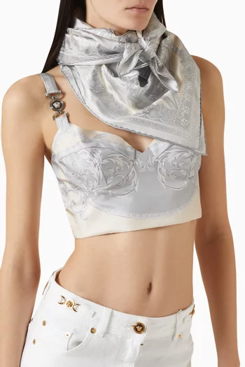 Baroque Printed scarf in Silk