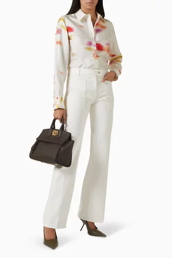 Blossom-print Shirt in Silk