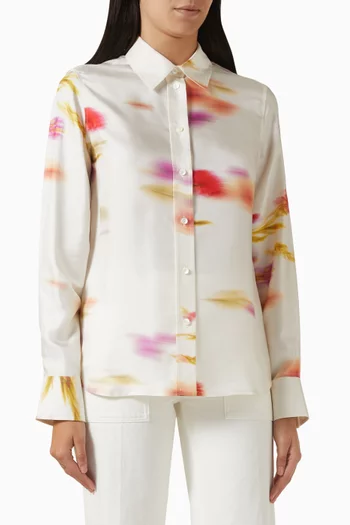 Blossom-print Shirt in Silk