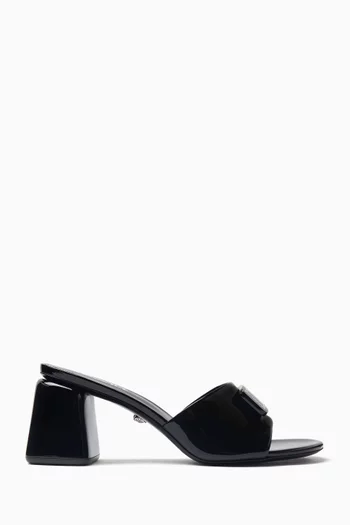 Logo 70 Mules in Patent Leather