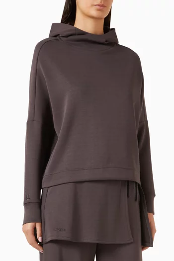 Crop Hoodie in Viscose Blend