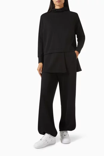 Crop Hoodie in Viscose Blend