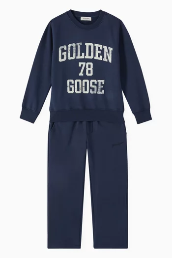Logo-embroidered Sweatpants in Cotton-fleece