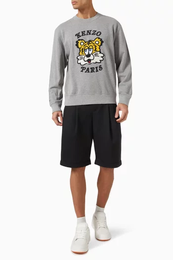 Tiger Logo-embroidered Sweatshirt in Cotton