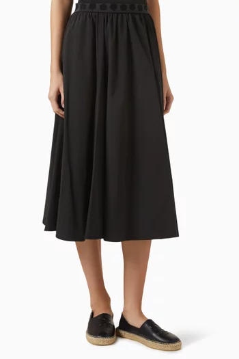 'Boke Flower 2.0' Skirt in Technical Cotton  Blend