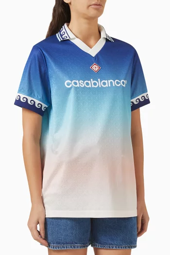 Football Short-sleeve Shirt in Jacquard Monogram Fabric