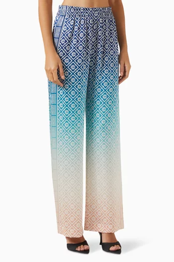 Jacquard Gradient Pants in Silk