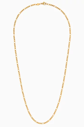 Figaro Chain Necklace in Gold-plated Stainless Steel