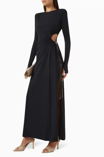 Octavia Cut-out Maxi Dress in Jersey