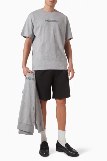 Logo-embroidered T-shirt in Cotton-jersey