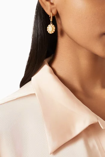Tao Splash Earrings in Gold-plated Metal