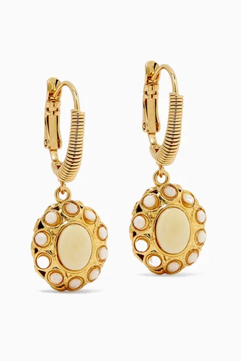 Tao Splash Earrings in Gold-plated Metal