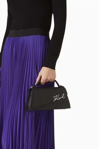 حقيبة كروس كيه/سجنتشر بتصميم رفيع جلد