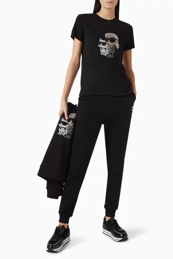 Ikon Duo Rhinestone-embellished T-shirt in Organic-cotton