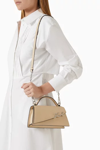K/Signature Slim Crossbody Bag in Leather