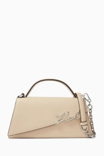 K/Signature Slim Crossbody Bag in Leather
