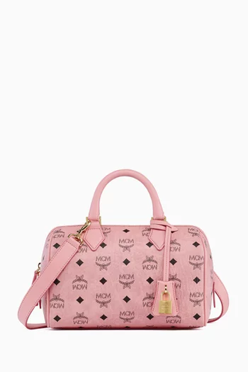 Mini Ella Boston Bag in Visetos Coated Canvas