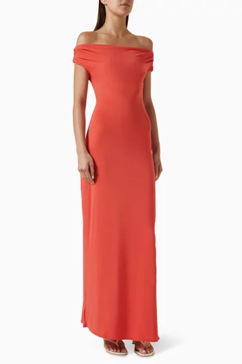Nixi Maxi Dress in Stretch-nylon