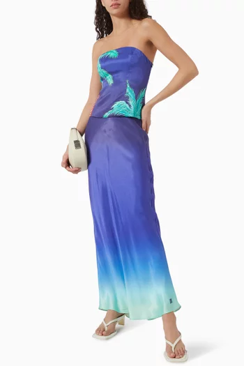 Cuban Nights Bandeau Top in Cupro