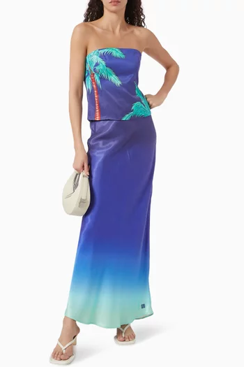 Cuban Nights Maxi Skirt in Silk