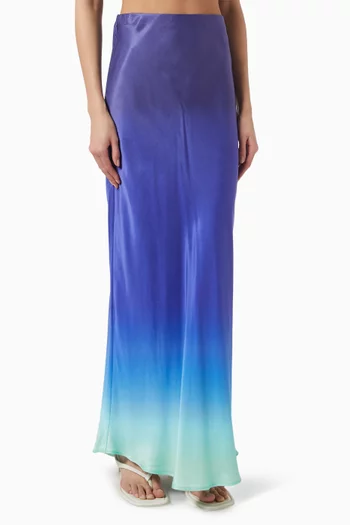 Cuban Nights Maxi Skirt in Silk