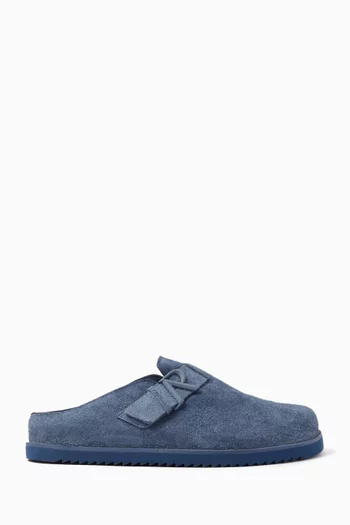 Initial Mules in Suede