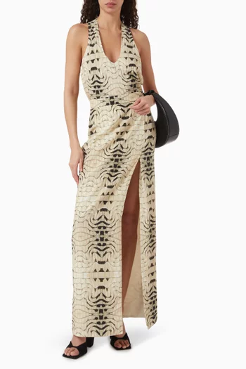 بلوزة كاميسول كيوبان لويس بنقشة جلد التمساح حرير