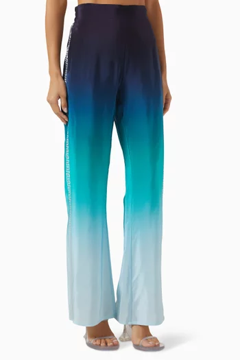 بنطال بقصة ساق مستقيمة وألوان متدرجة