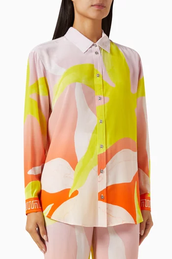 Dawn Oversized Floral Shirt in Silk