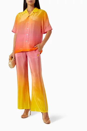 بنطال هافانا دون بألوان متدرجة حرير