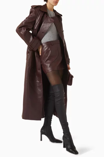 تنورة قصيرة جلد ماعز