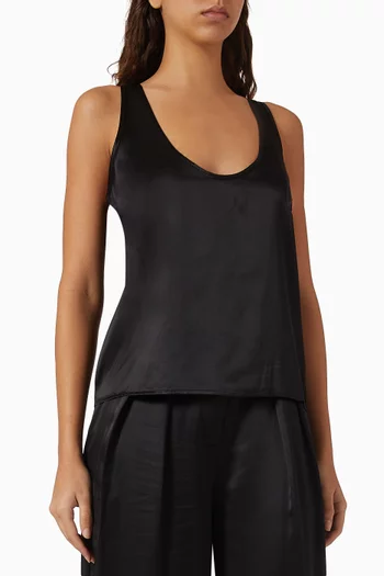 Tank Top in Silk-satin